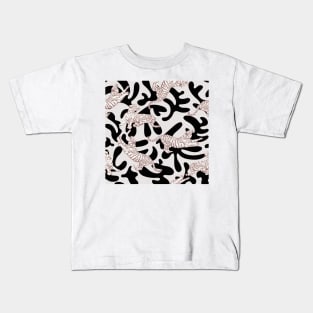 Tigers and Modern Leaves Kids T-Shirt